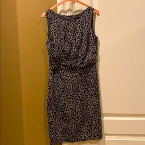 Gray leopard dress